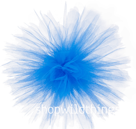 Ceiling Decoration Tulle Pom Pom Balls 10 Royal blue Set of 4